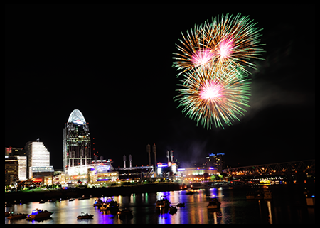 Fireworks at Great American Ballpark